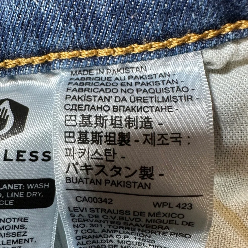 Levi's 511 Slim Fit Jeans Men's Size 28x30 Blue Med Wash WaterLess Denim Pants